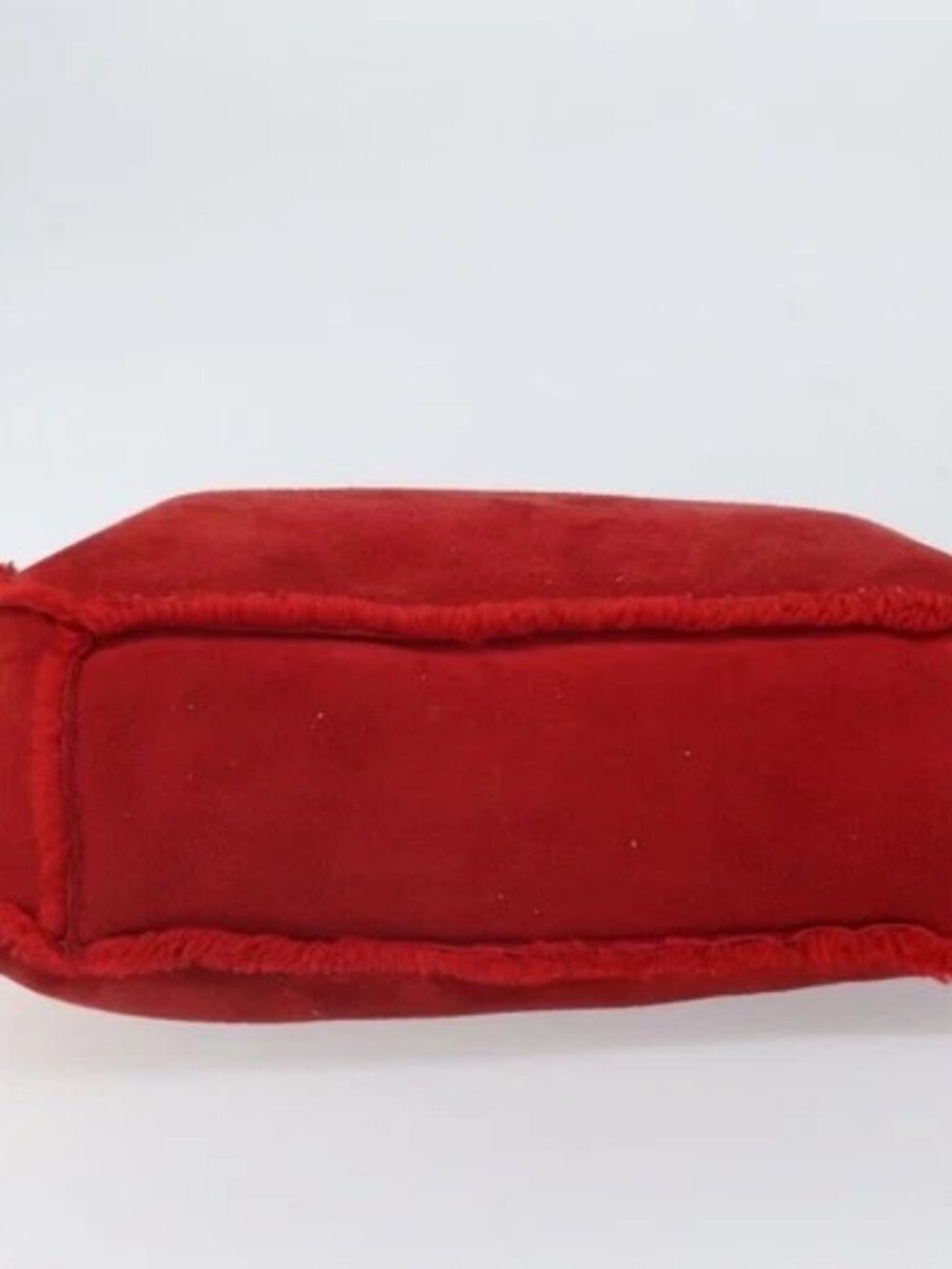 CHANEL Tote Bag Suede Red CC Auth 164529 - Picture 8 of 16